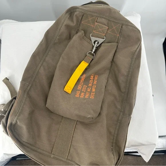 Rothco Vintage Canvas‎ Flight Bag Olive Cotton Backpack