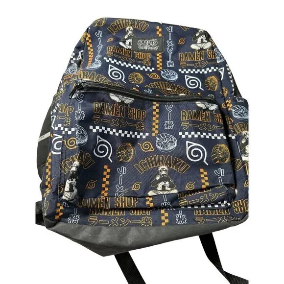 Naruto Shippuden‎ Ichiraku Ramen Shop Backpack Navy Blue Anime School Bag