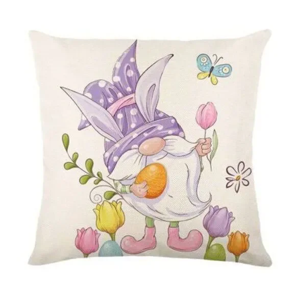 Easter Gnome Pillow Cover