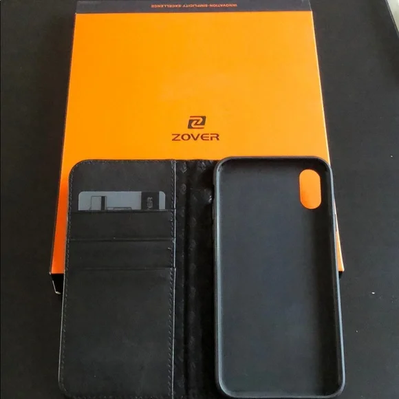 Brand new in box Black leather IPhone X/XS case‎