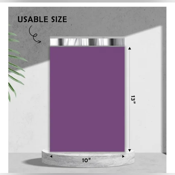 10 x 13 Purple Polymailers - 20 Pack Self Seal Waterproof Shipping Bags