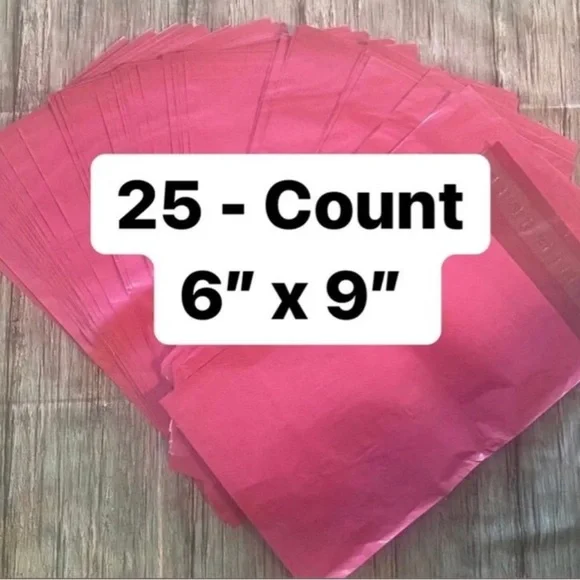 💞 New Set of 25 - 6x9 Pink Waterproof Poly Mailers