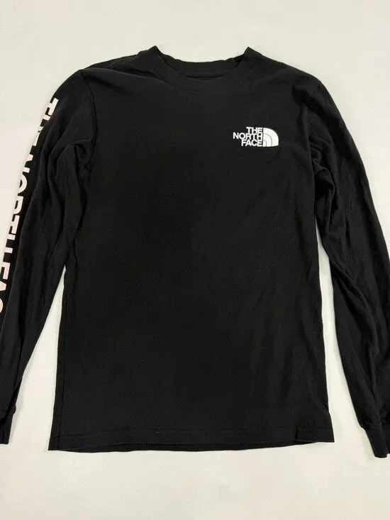 The North Face Black Long Sleeve Logo Tee S