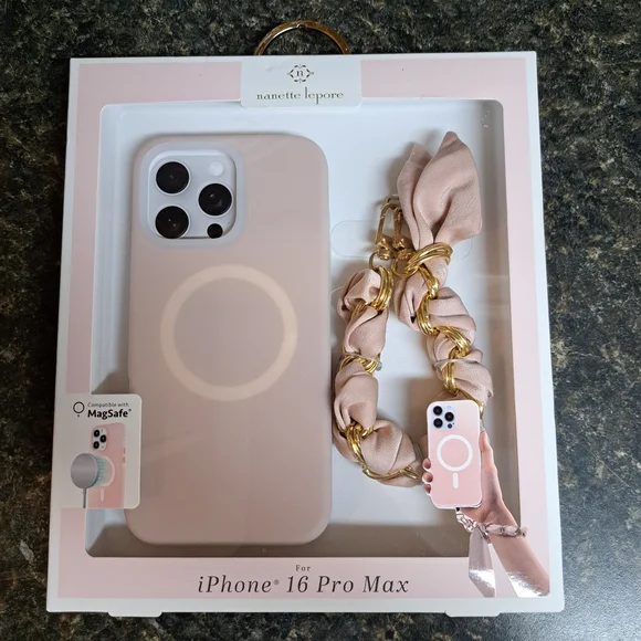 Nanette Lepore Blush iPhone 16 Pro Max Phone Case And Wristlet Set
