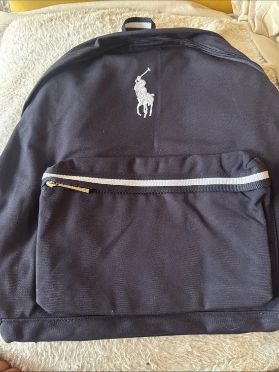 Polo by Ralph Lauren Navy Blue Canvas Backpack