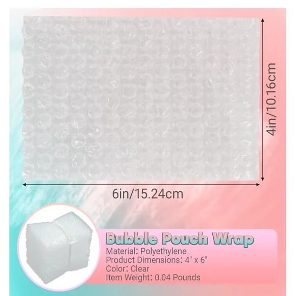 4x6 Clear Bubble Out Bags – 20 Pack Double Wall Bubble Pouches Bubble Packers