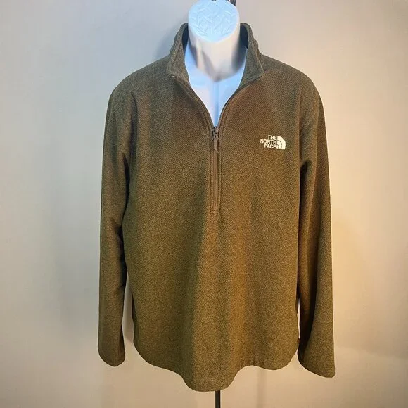 The North Face Men’s Dark Green 1/2 Zip Pullover 🍃 Jacket XL EUC 🏔️