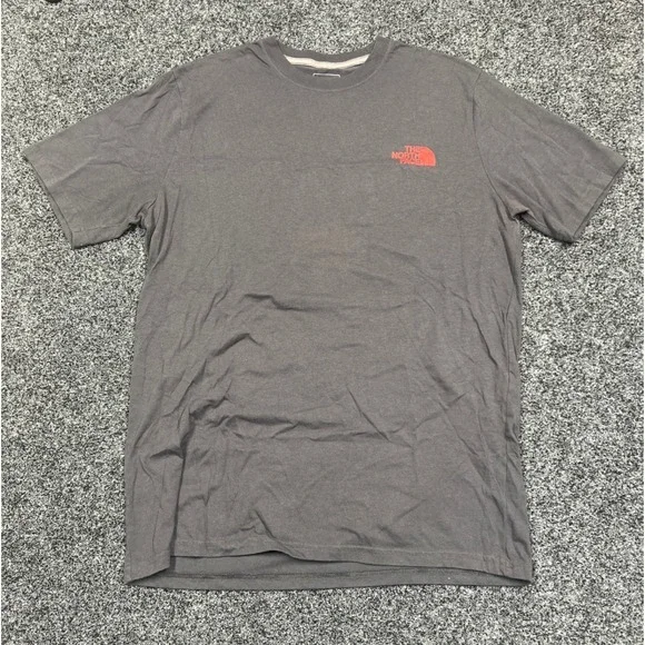 The North Face Large Charcoal Grey Poppy Flower Graphic T-Shirt Standard Fit