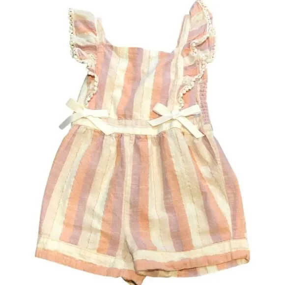 Little Girls Woven Romper