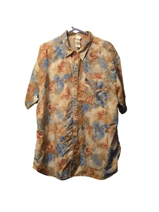 The North Face mens button front bucking bronco shirt size XXL