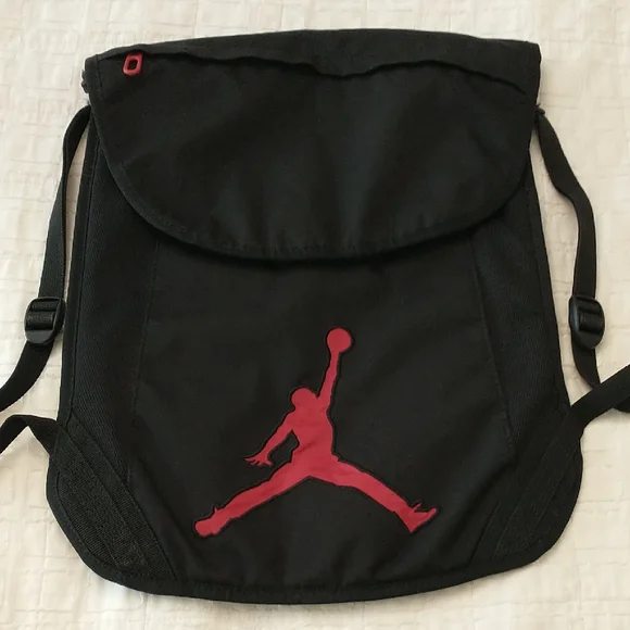 Air Jordan Brand Gym Sack / Backpack, Jumpman,‎ Black And Red