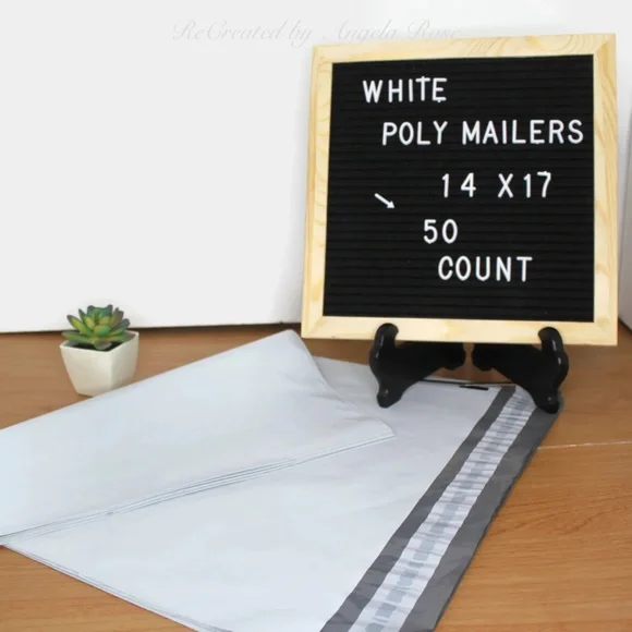 50 14 x 17 Poly Mailers - White