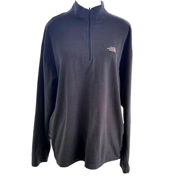 The North Face Mens Hiking‎ Golf Casual Walking 1/2 Zip Pullover M Grey