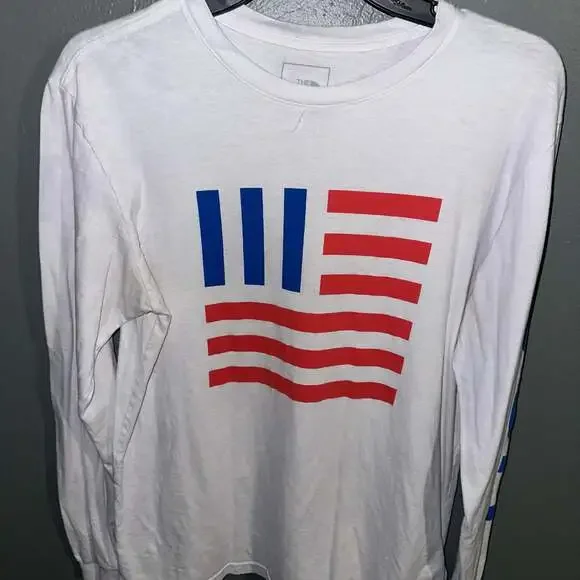 The North Face USA Flag Graphic Long Sleeve T-Shirt