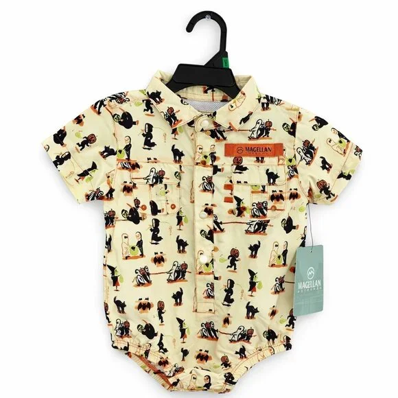 Magellan Outdoors Baby Boys‎ Halloween Fish Gear Bodysuit 6-9M NWT UPF30