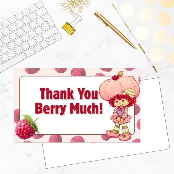50 Pack  Thank You Cards Raspberry