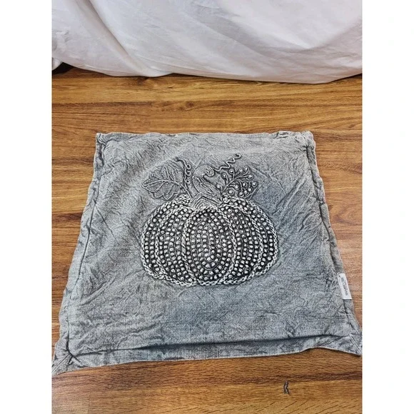 shabby chic pumpkin pillow cover