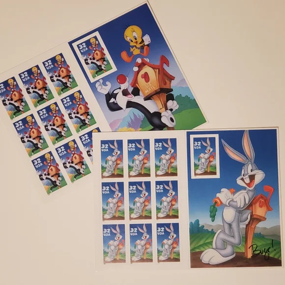USPS 1990s Looney Toons Collectible Stamps Set