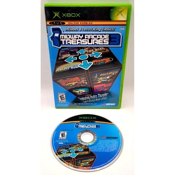 Midway Arcade Treasures‎ 3 Microsoft Xbox GAME & CASE