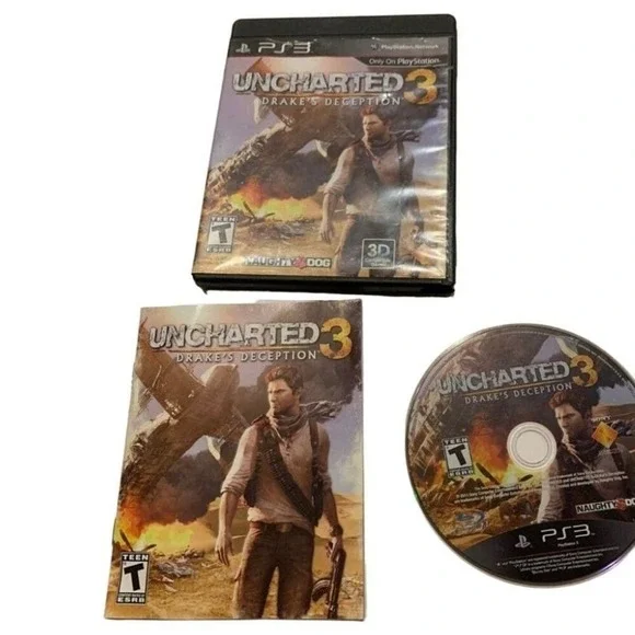 PS3 Game Uncharted 3 Drakes Deception playstation 3‎ game CLKc