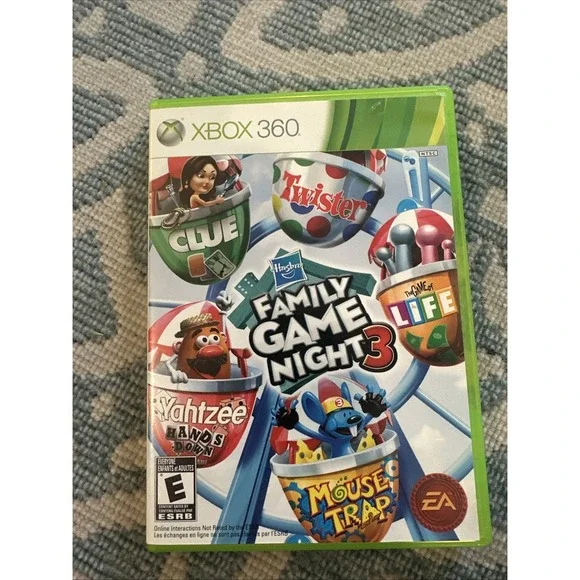 Hasbro Family Game Night 3 - Microsoft Xbox‎ 360 Tested Authentic