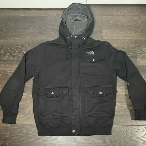 The North Face Charcoal Hooded Winter Jacket Size L