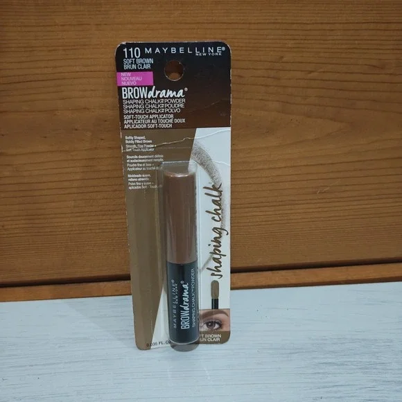 1x Maybelline Brow Drama‎ Shaping Chalk Powder, 110 Soft Brown (0.035 fl oz)