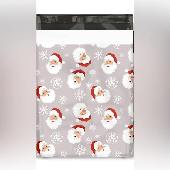 POLYMAILERS (20)10x13 Santa Claus 🎅🏼 Designer Premium Poly Mailers 🎅🏼🎄🎅🏼