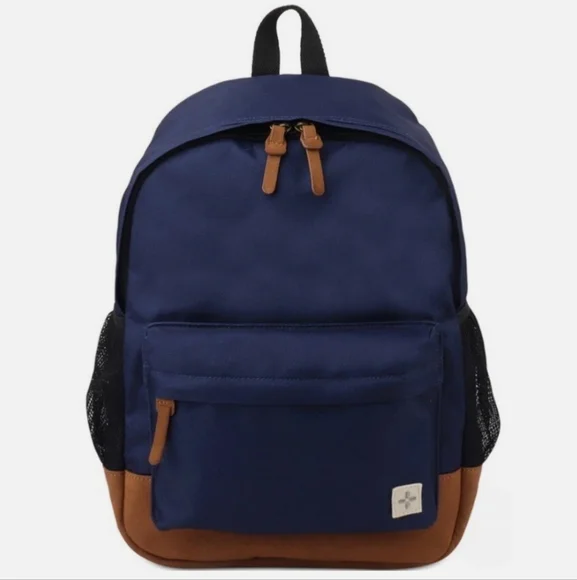 Sun + Stone Riley Solid Backpack Shoulder Bag Navy Size OS - NWT