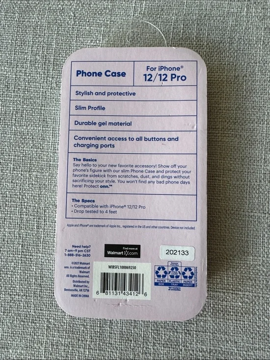 iPhone Case Blue Gold Foil Metallic Floral Brand New for iPhone 12/12 Pro