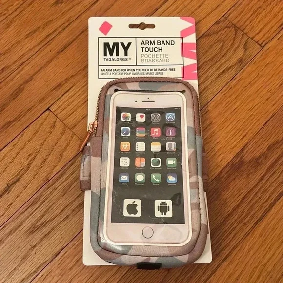 MTA Fitness Arm Band Touch Camo Print Pink NWT