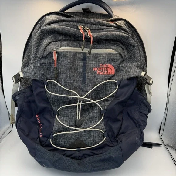 The North Face Borealis Laptop Hiking Camping Backpack Book Bag Blue
