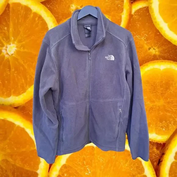 The North Face Gray Full Zip‎ Fleece Jacket Size Large