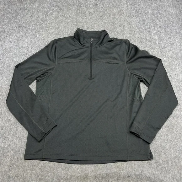 The North Face Pullover Mens XL Gray FlashDry 1/4 Zip Long Sleeve Running Hiking