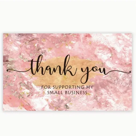 NEW 30 PCS THANK YOU FOR SUPPORTING MY SMALL BUSINESS APPRECIATION CARDS