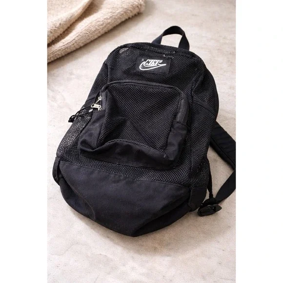 Vintage Nike Mesh Backpack Black Y2K Mini Backpack Sport Utility Bag‎