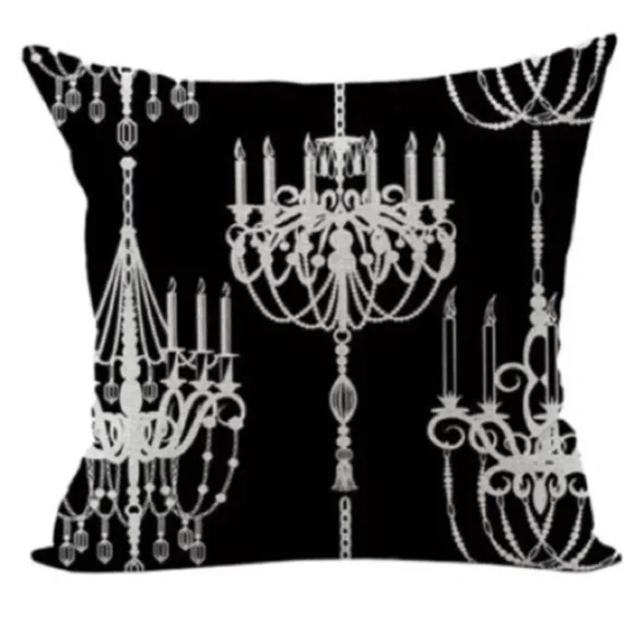 Black Chandelier Pillowcase