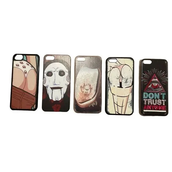 Lot of 5 iPhone 4 Hard Cases Covers Skins Cell Phone Saw Horror Sexy Ice Cream