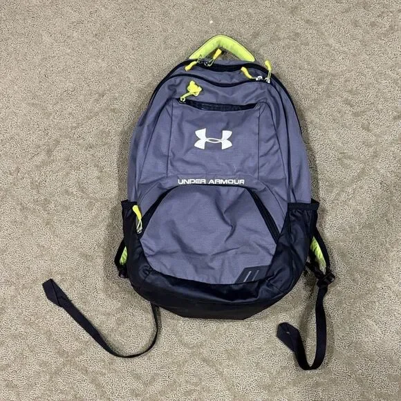 Under Armour Black and Gray Backpack with Yellow Accents