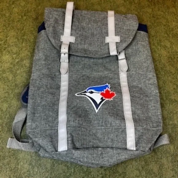 Toronto Blue Jays Backpack Grey Felt Laptop Bag School Travel‎ ew Without Tags