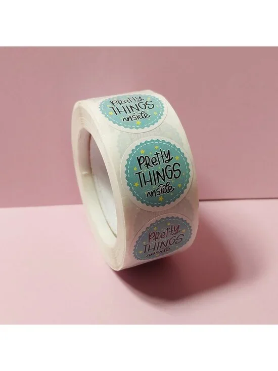 500 pretty things inside sticker roll 1 inch