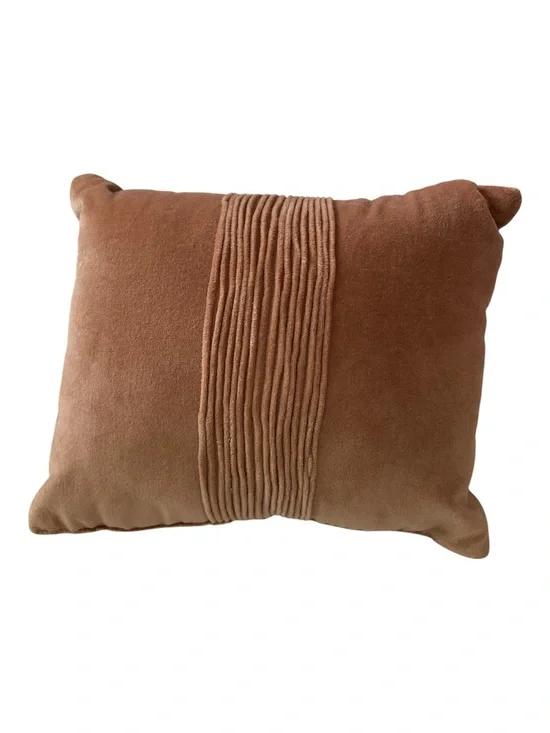 Textured Corded Decorative Pillow in Warm Brown
