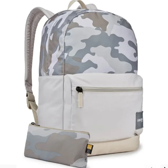 🙀CASE LOGIC Commence Concrete Camo Backpack w/ Pencil Case