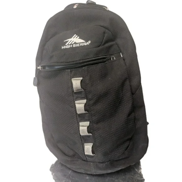 High Sierra Backpack Big Pocket Water Pocket Straps Hiking Black