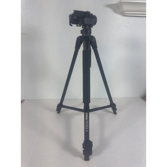 Sunpak 5858DLX Tripod Unisex OS Black Excellent Lightweight Aluminum 3-Way Pan
