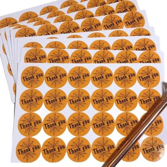 96ct halloween theme thank you stickers