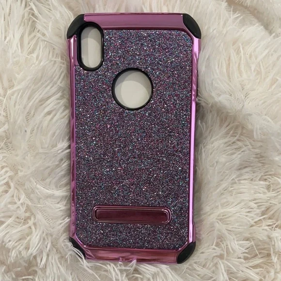 New purple sparkle iPhone XS Max phone case