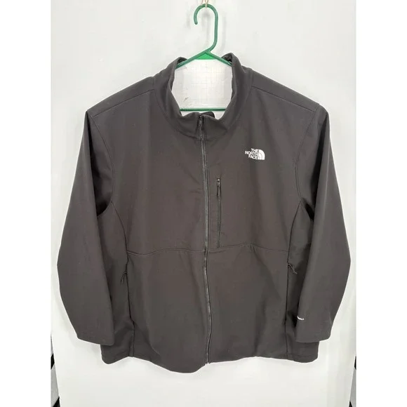 North Face Jacket Men's 4XL Windwall Apex Bionic Full Zip Black Softshell Mock