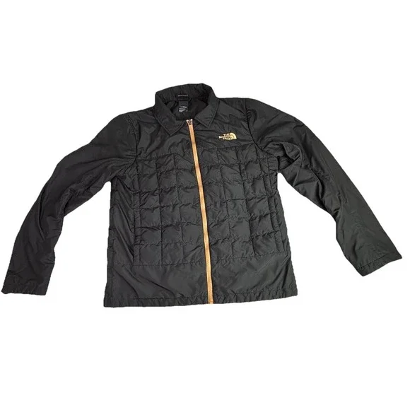 North Face Jacket Men's Size Medium Black Thermoball Puffer Lightweight Hiking