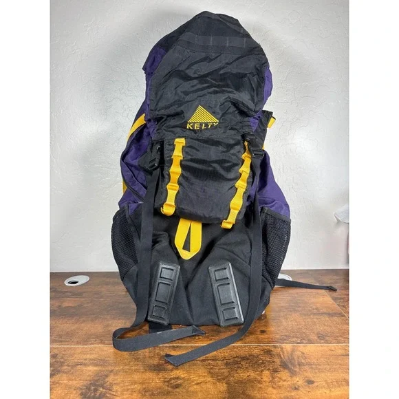 Vintage Kelty Tornado Internal Frame Backpack Purple Black Yellow Hiking Pack